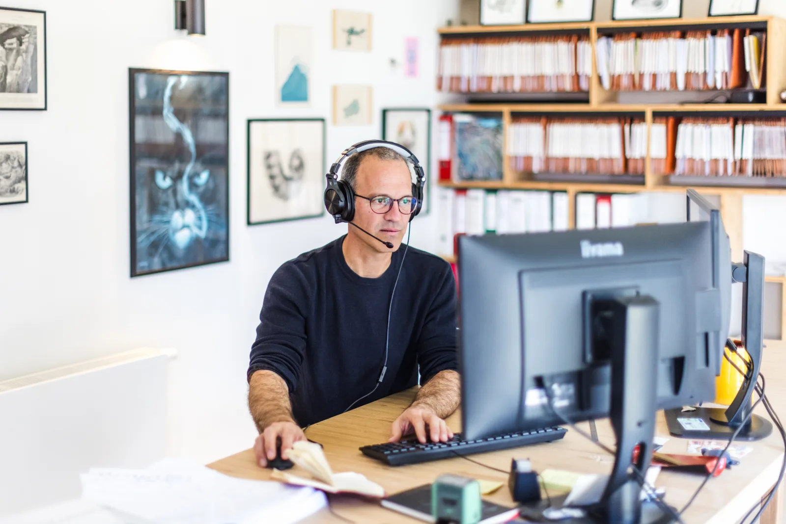 Aurélien de Wazières à son bureau